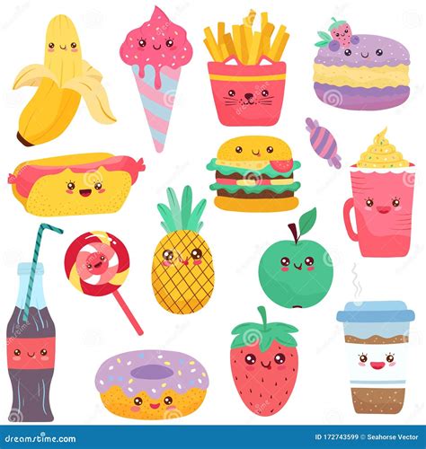 food pic cartoon|cute cartoon food images.